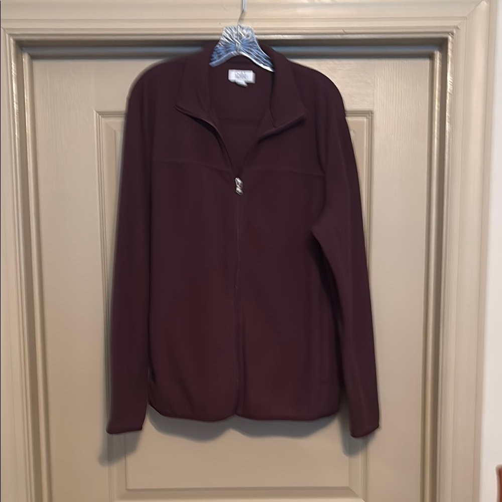 Croft & Barrow Red Fleece Zip-Up Jacket